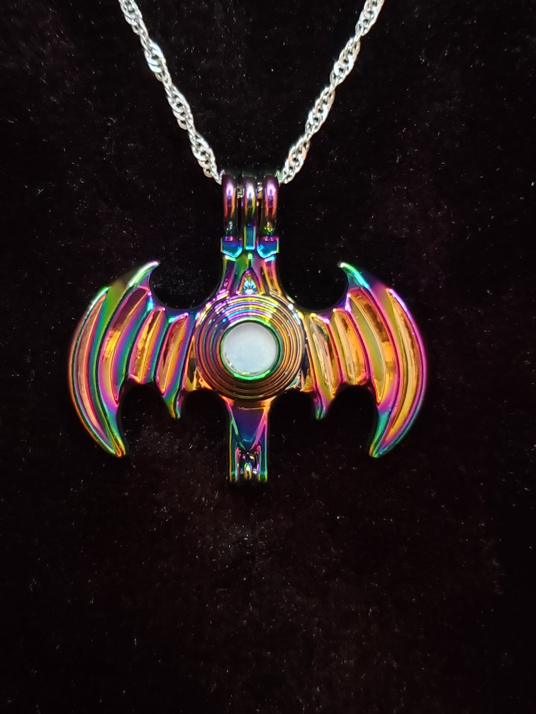 Rainbow Batman Symbol Charm