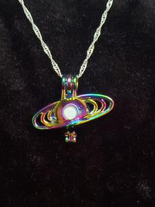 Rainbow Saturn Charm